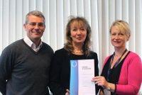 Andy Gibb, GES managing director UK; Liz Gibbins, Investors In People specialist; Katrina Rowbury, GES international human resources manager.